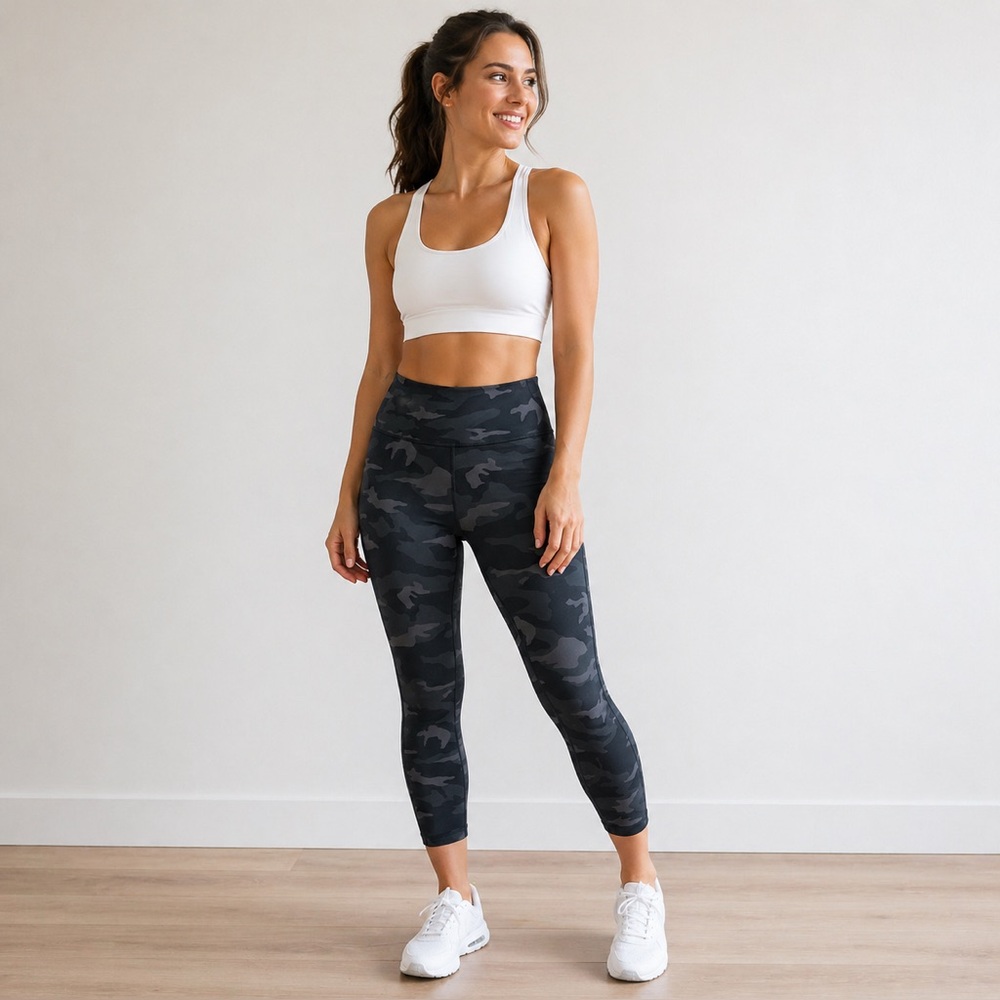 Athleta Camo 7/8 Leggings – Size Small